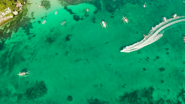 Boracay Island with White Sandy Beach, Philippines