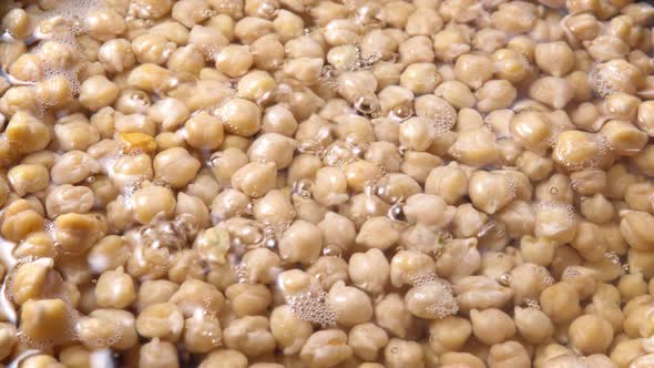 Raw Chickpeas Bean with Bubbles