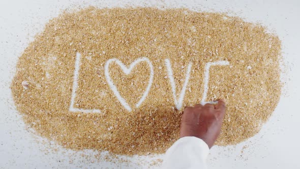 Hand Writes On Sand   Love 