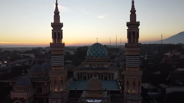 Atmosphere Of The Mosque Before Sunset