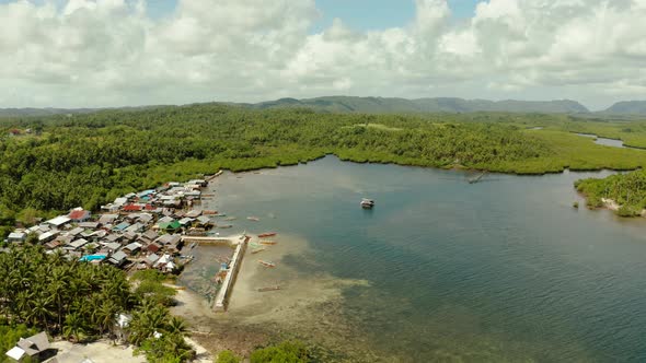 Aerial View The Town is in Mangroves