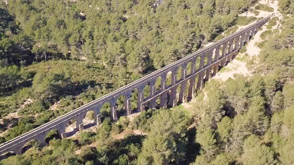 Aerial Of The Ferreres Aqueduct - Roman aqueduct To Tarraco.