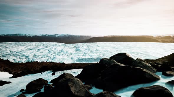 Reenland Glacier Heavily Affected By Global Warming