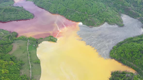 Flying Over Mining Residuals, Cyanide Pollution From a Gold and Copper Mine in a Decantation Lake
