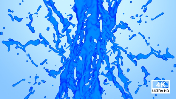 Blue Paint Splash Collision