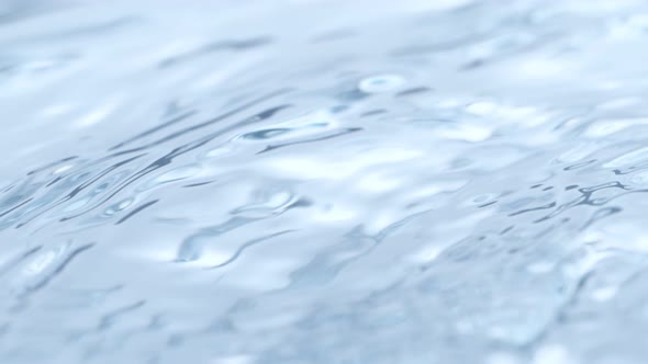 Super Slow Motion Shot of Waving Blue Clear Water at 1000Fps