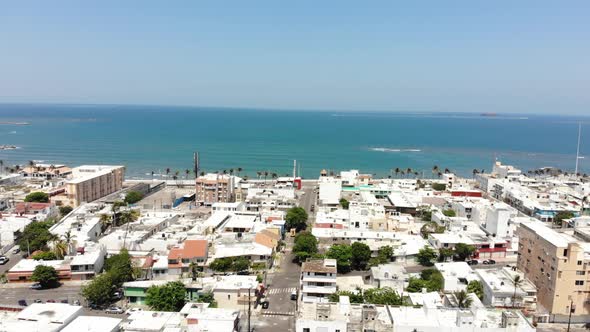 Aerial Panoramic View of Downtown Veracruz