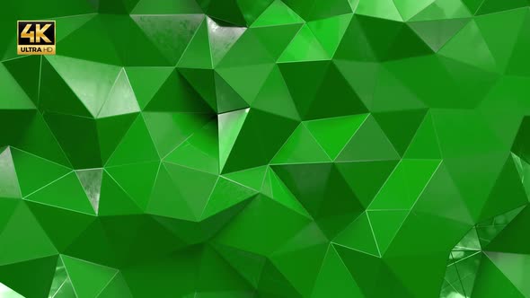 Green Low Poly With Glass 4K
