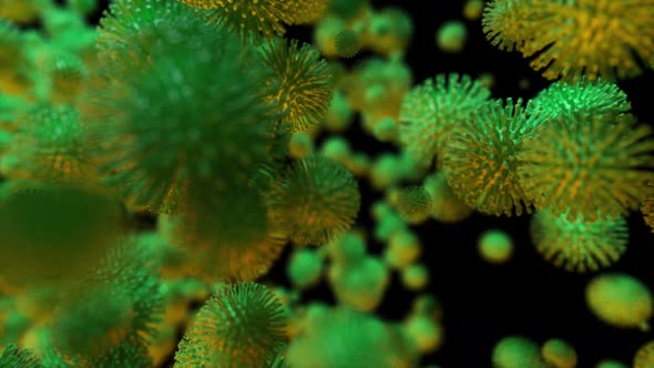 Coronavirus Or Bacteria Background 4k