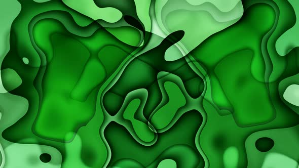 Green Color Shape Liquid Animated Background