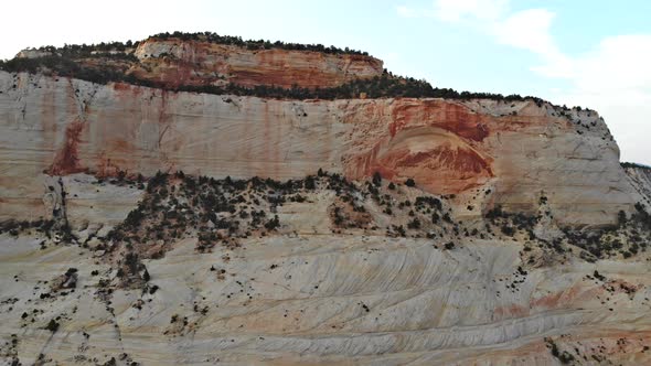 Aerial View From Amazing Landscape Zion National Park Utah US