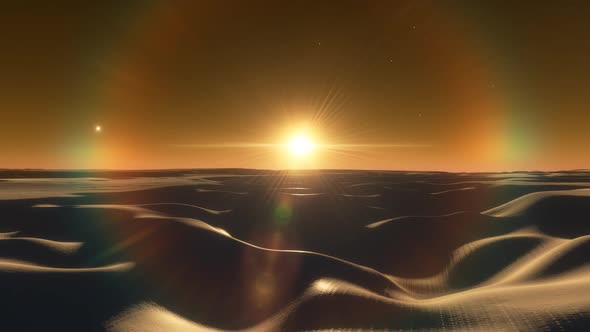 Space Background - Exoplanet with Desert