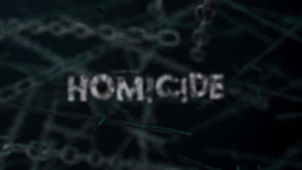 3D Dark Crime Background Word Homicide
