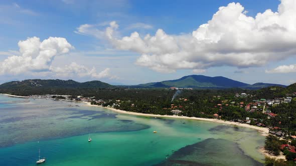 Beautiful high view of nature with sea ocean