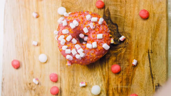 Pink Donuts Decorated with Marshmello