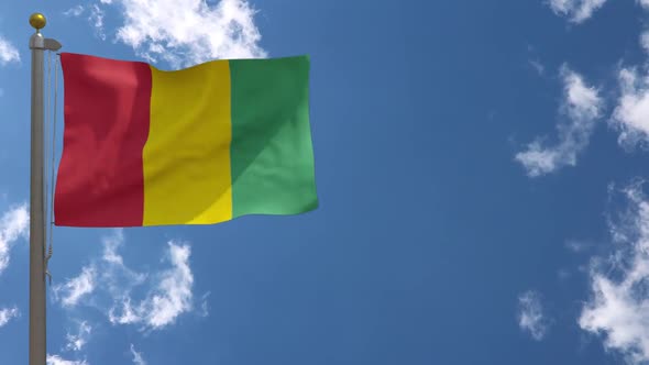 Guinea Flag On Flagpole