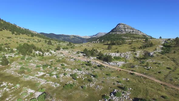 Aerial view of Dinara mountain, Croatia