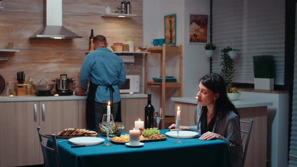 Man Preparing Festive Dinner