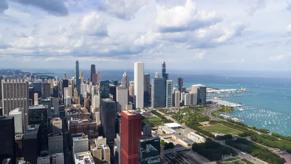 Downtown Chicago - Aerial Shot