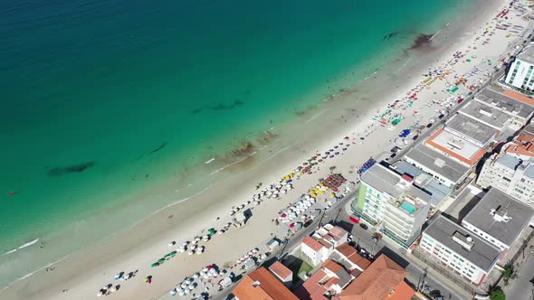 Peaceful landscape of coast city of Lakes Region of Rio de Janeiro Brazil.