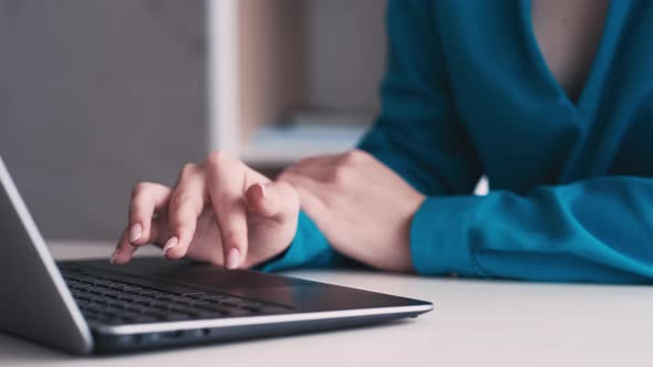 Laptop Search Internet Browsing Woman Hand Network