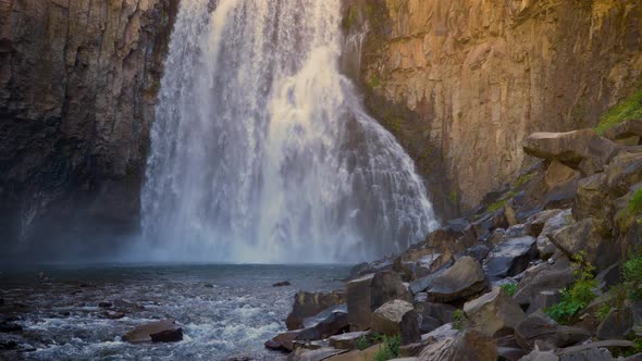 Rainbow Falls in the Ansel Adams Wilderness in California USA