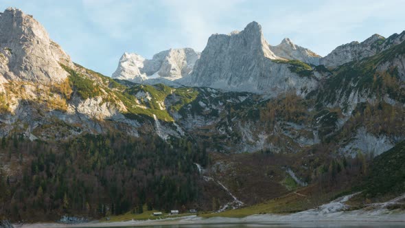 Dachstein Mountain And The Gosau Lake Time Lapse