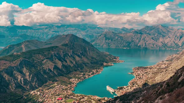 Storm Clouds Move Over the Mountains in Montenegro Shot in Summer