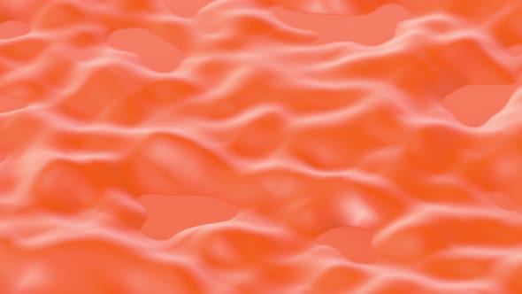 Abstract Pastel Orange Aesthetic Liquid Waves