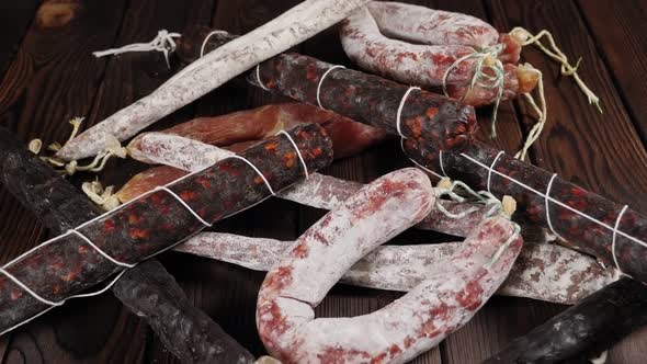 Traditional Sausage and Sausage with Mold