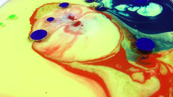 Abstract Marbling With Oil And Food Coloring Bacground Texture 4 alt