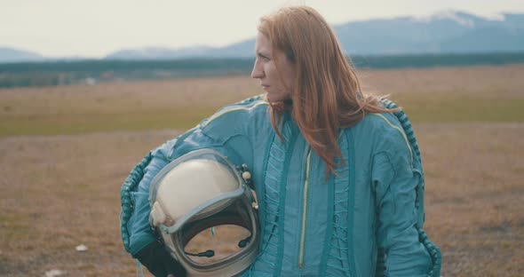 Redhead Astronaut Woman