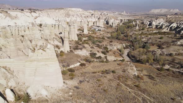 Cappadocia Landscape Aerial View. Turkey. Goreme National Park