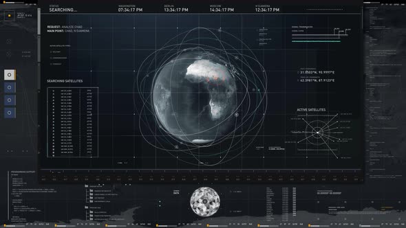 Modern Spy Satellites Network Collecting Data On Target Location Territory alt