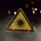 Laser Hazard Sign Over a Smoky Background - VideoHive Item for Sale