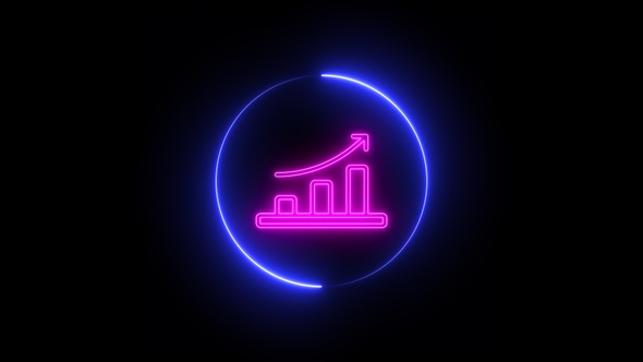 Colorful Neon Growth Icon