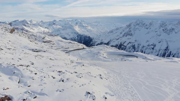 Alpine Ski Resort Solden In Otztal Alps Austria