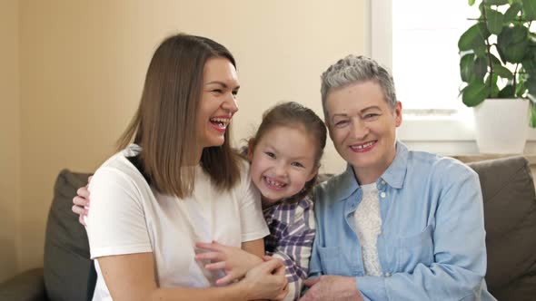 Portrait of Grandmother Mother and Daughter