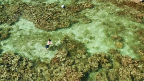 Tourists Snorkeling in the Lagoon Philippines El Nido