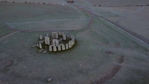 Stonehenge at sunrise pull back clip5