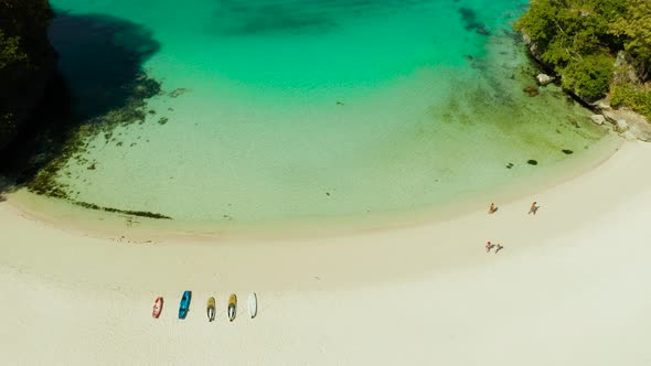 Boracay Island with White Sandy Beach, Philippines