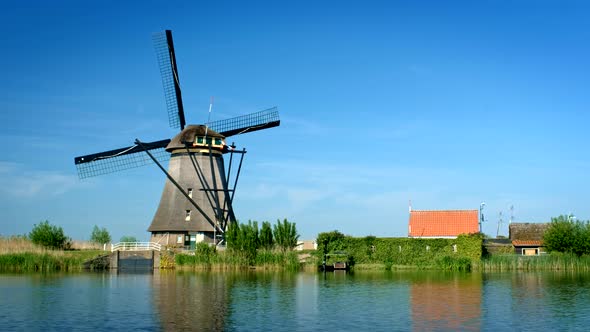 Windmills at Kinderdijk in Holland