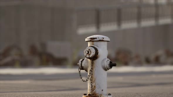 Rusty Fire Hydrant at Sunny Day