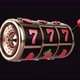 Modern Black, Golden And Red Slot Machine With Roulette Wheel Inside. 3D 4k Video. - VideoHive Item for Sale