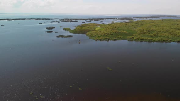 Aerial View Of Okeechobee Lake In Florida