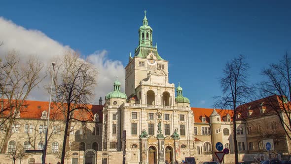 Germany, Munich - Hyperlapse of the Bavarian National Museum