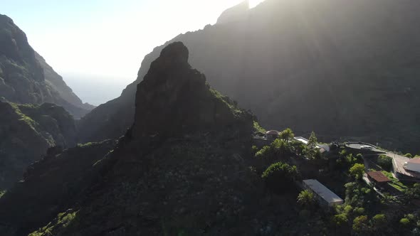 Flight at Masca valley, Tenerife, Canary Islands, Spain