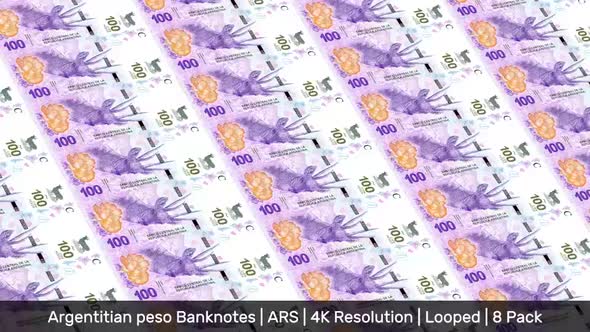 Argentina Banknotes Money / Argentitian peso / Currency $ / ARS/ | 8 Pack | - 4K