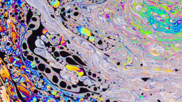 Colorful Psychedelic Macro Soap Bubble