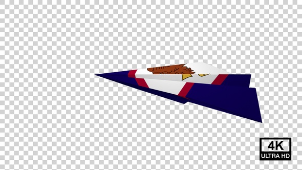 Paper Airplane Of American Samoa Flag V2